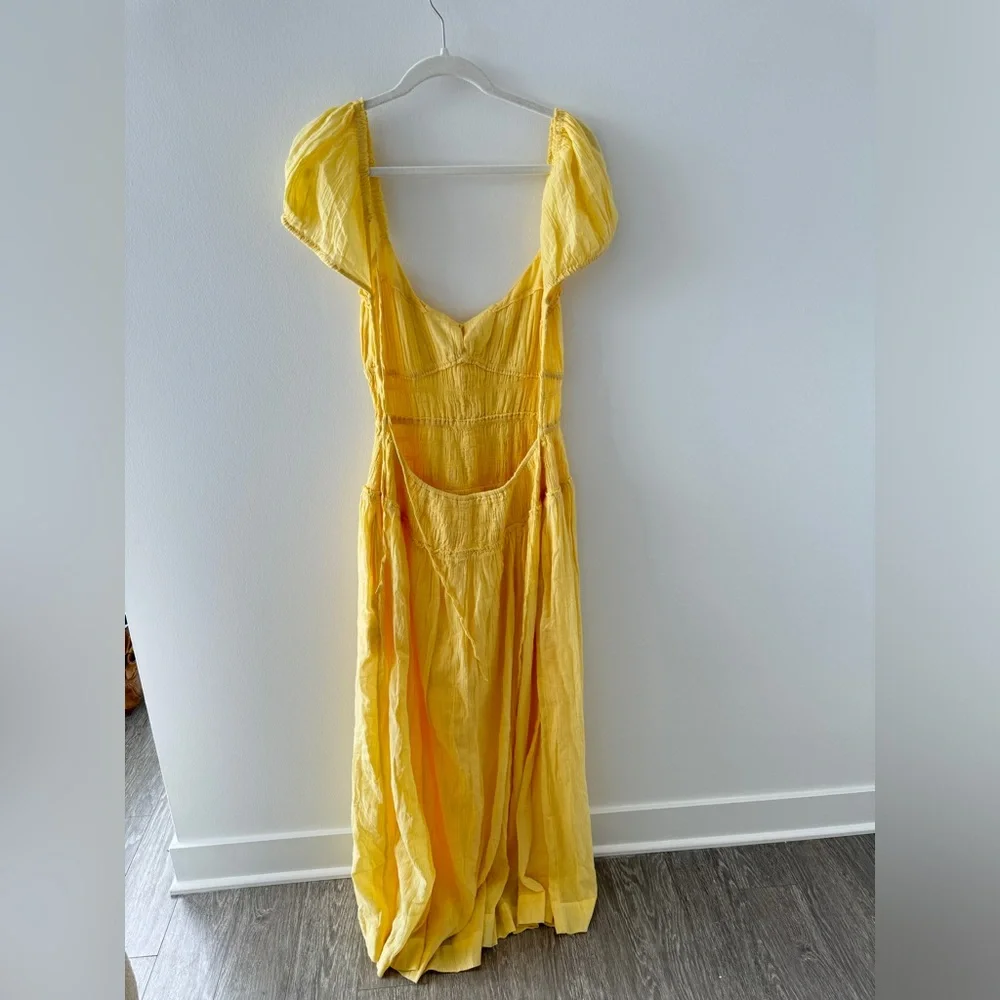 FREE PEOPLE Feeling Bonita Midi Dress in Pineapple Slice M - Picture 8 of 10
